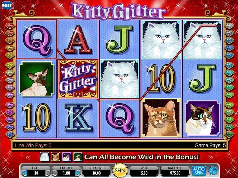 Kitty Glitter Slots Big Win