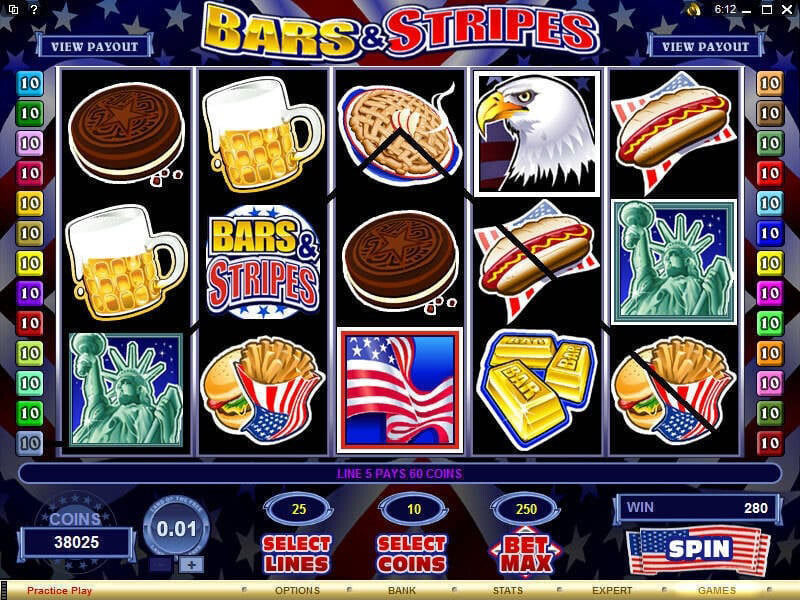 Bars and Stripes Pokies Free Coins